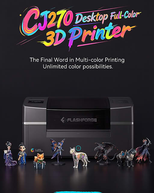Flashforge CJ270: Full-Color Material Jetting in a Desktop-Sized System